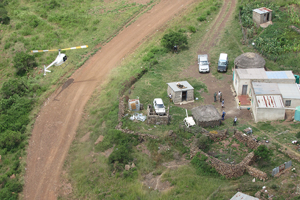 aerial-looking-down-r44-african-village