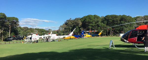 Part of the aircraft parking area at Rotortech